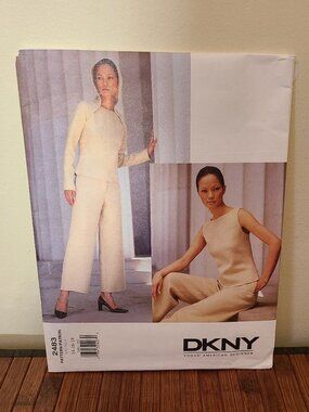 Vintage 90s Vogue Pattern 2483 DKNY Shrug/Top/ Pants Sz 14-18